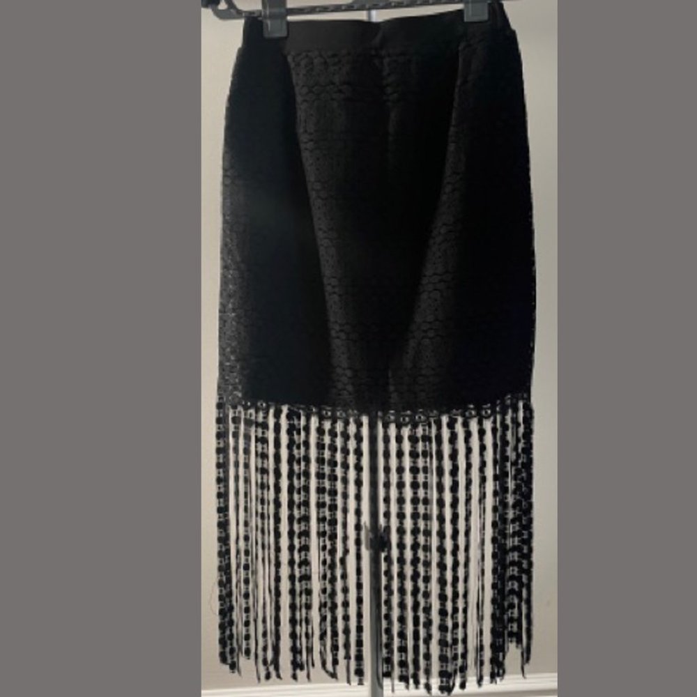 TFNC London Fringe Trim Skirt